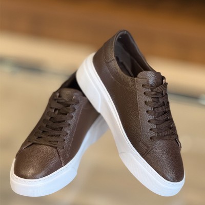 Kahverengi Deri Spor Ayakkabı