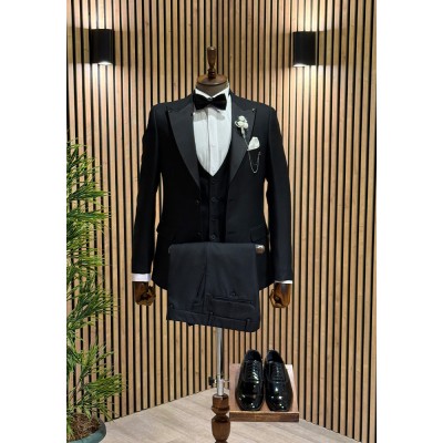 Siyah Klasik Damatlık Set