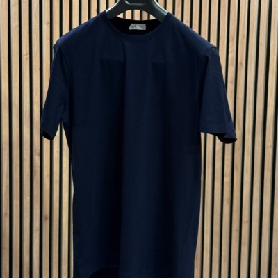 Lacivert Bisiklet Yaka T-shirt